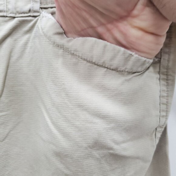 Lucky Brand Dungarees Womens Vintage Khaki Tan Ripstop Cropped Cargo Pants 10/30 - Picture 4 of 11